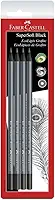EcoLapis Grafite Faber-Castell SuperSoft Multicor Cartela c/ 4 unid, Faber-Castell, SM/907SOFT, Gris