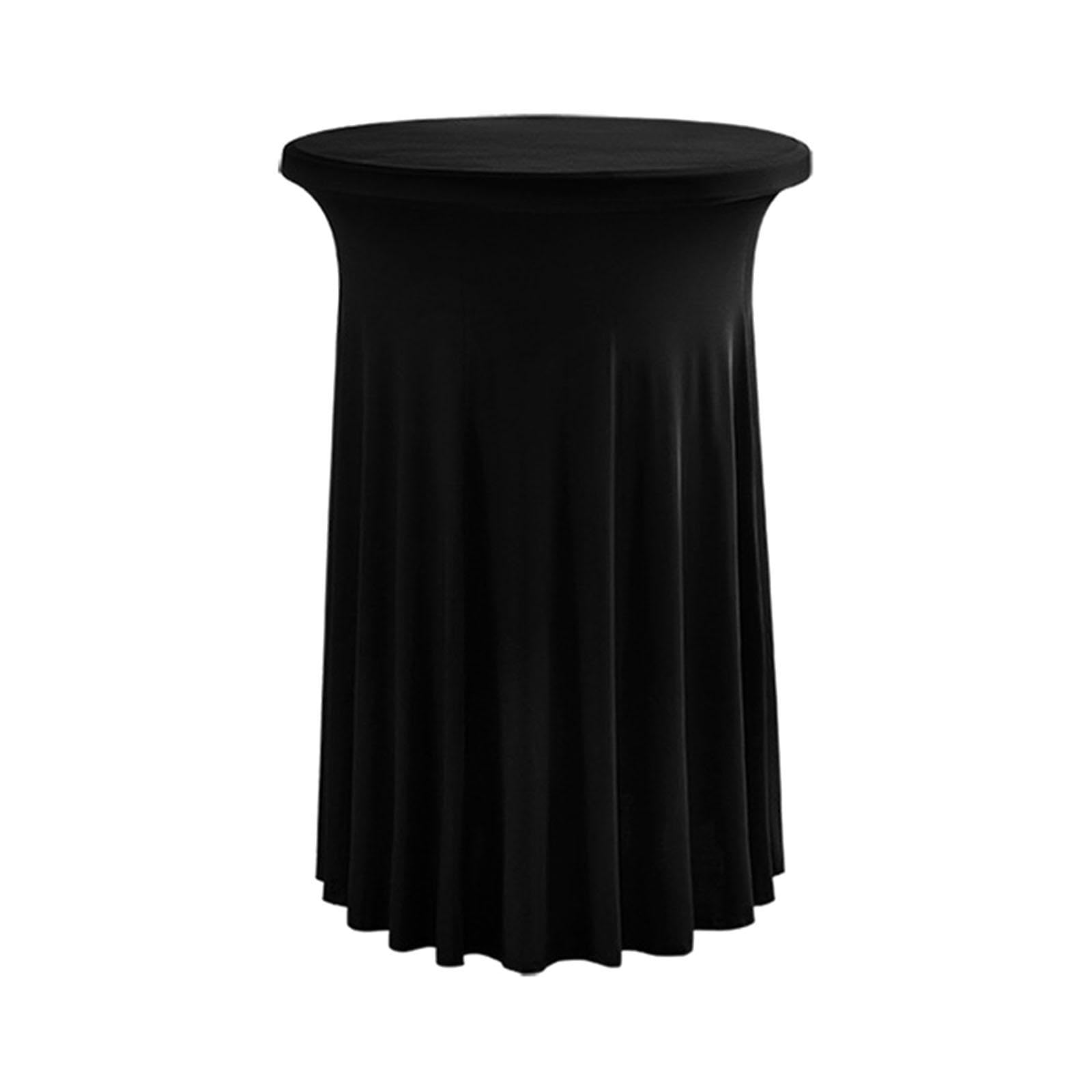 Cocktail Table Tablecloth Stretch Decorative with Skirts for Events Cake Bar Black|Home & Garden| Kitchen, Dining & Bar| Linens & Textiles| Tablecloths-image-20