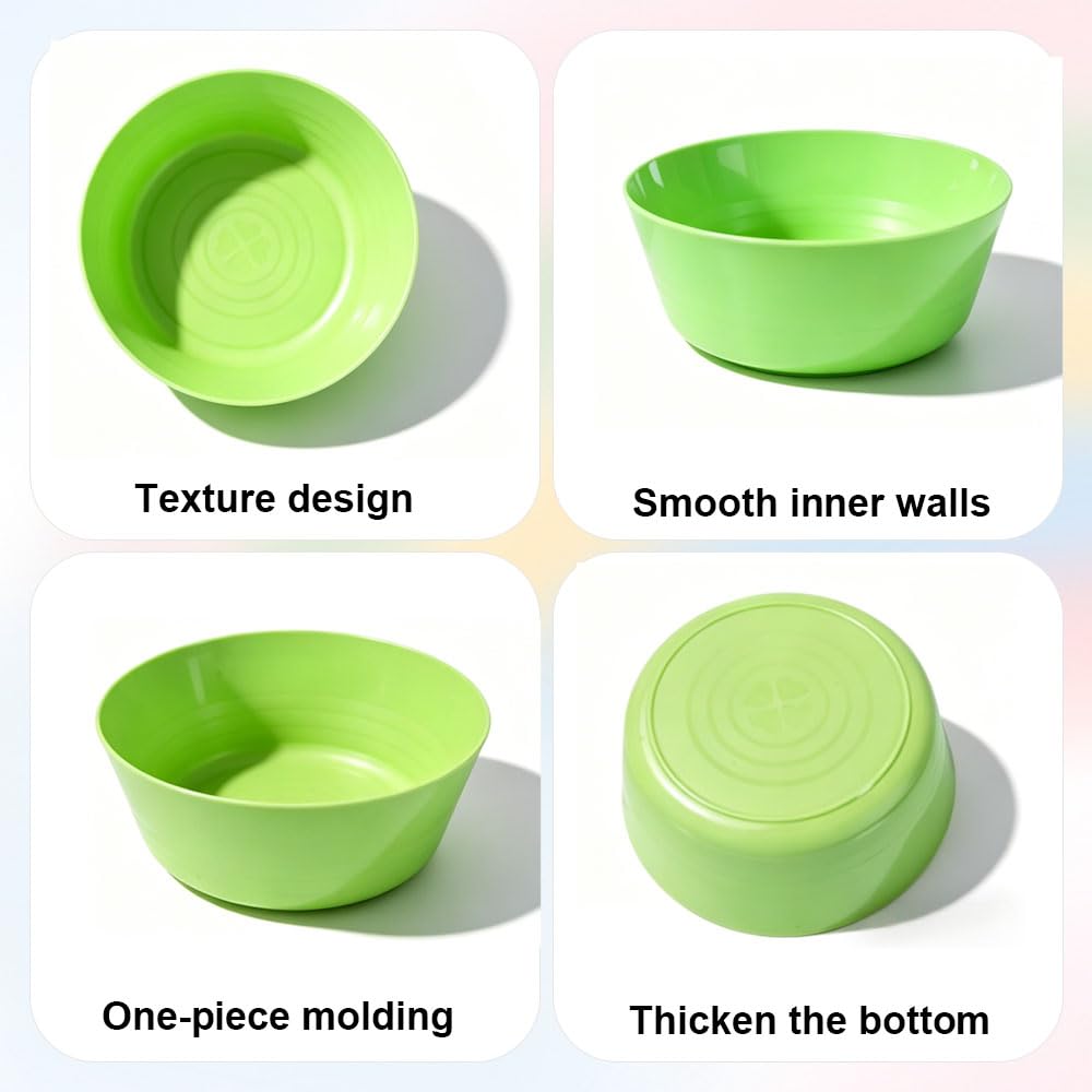 18 Ciotole Cucina Plastica,Ciotole Insalata,Bowl Colazione Colorata,Ciotoles per Zuppa Riutilizzabili,Scodella per Insalata Infrangibili,Cereali Piccola Ciotoles Macedonia per Patatine Festa
