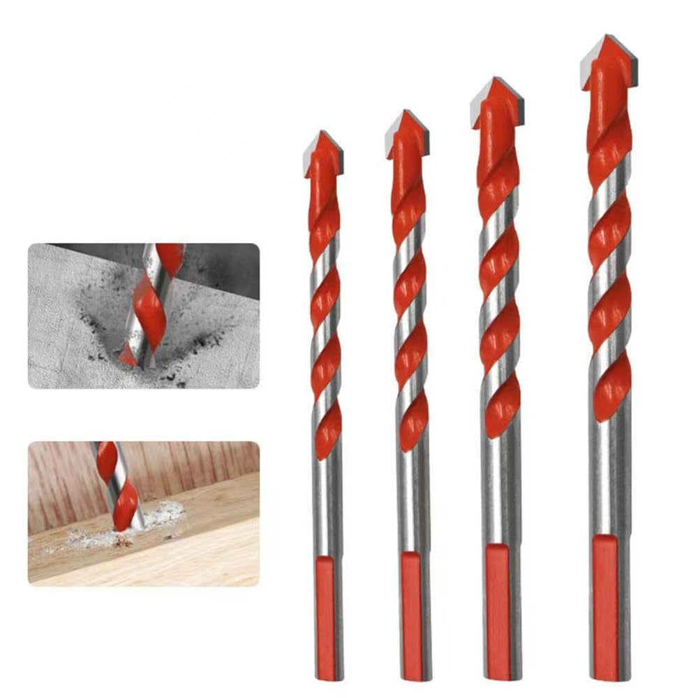6-12mm Triangolo filettato in acciaio al tungsteno per piastrelle da parete Punta per calcestruzzo Marmo domestico Overlord Trapano elettrico a mano diamantato, 10mm 5 pezzi