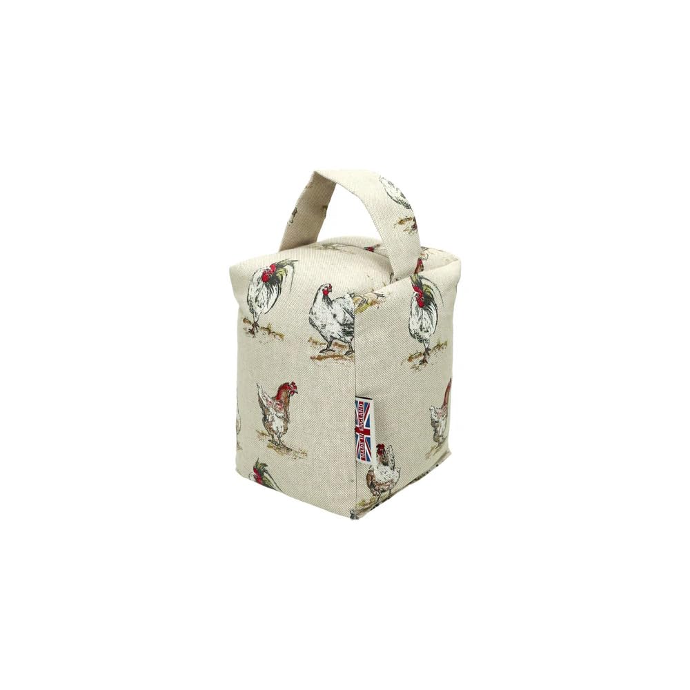 The Wheat Bag Door Stop, Handmade Home Decoration Farmhouse Style - Hens