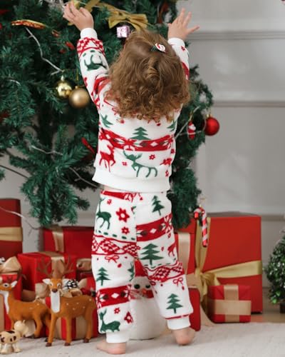 Image of Jecson Toddler Girl Clothes Baby Girl Fleece Hoodie Outfits Thick Thermal Winter Leggings 2Pcs Clothing Sets 6M-4T