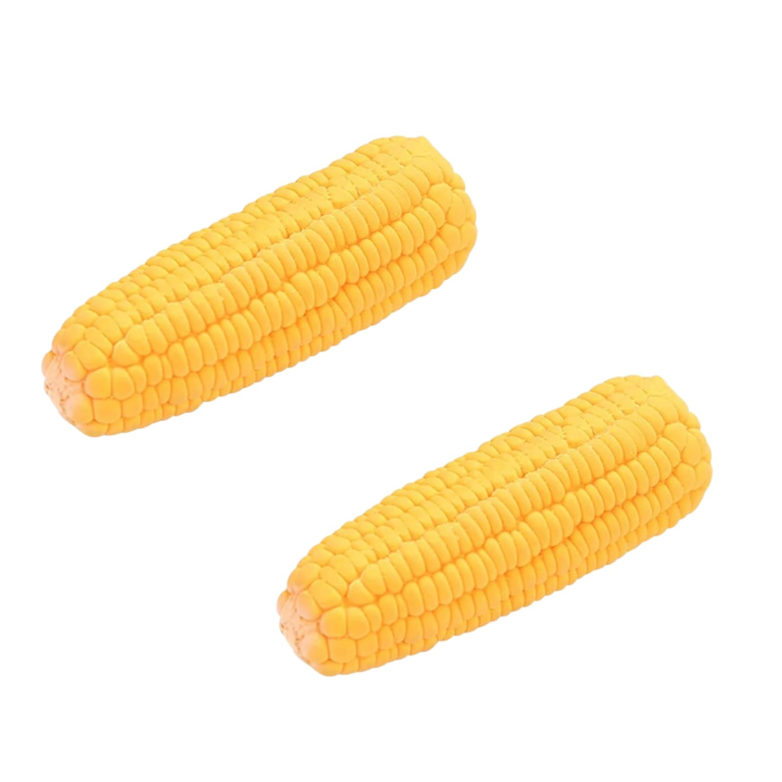 2Pcs Pet Dog Puppy Latex Corn Shape Squeaky Bite-Resistant Interactive Play Chew Toy Pet Supplies Dog Toy Corn, Toys Aggressive Chewers for Small/Medium/Large