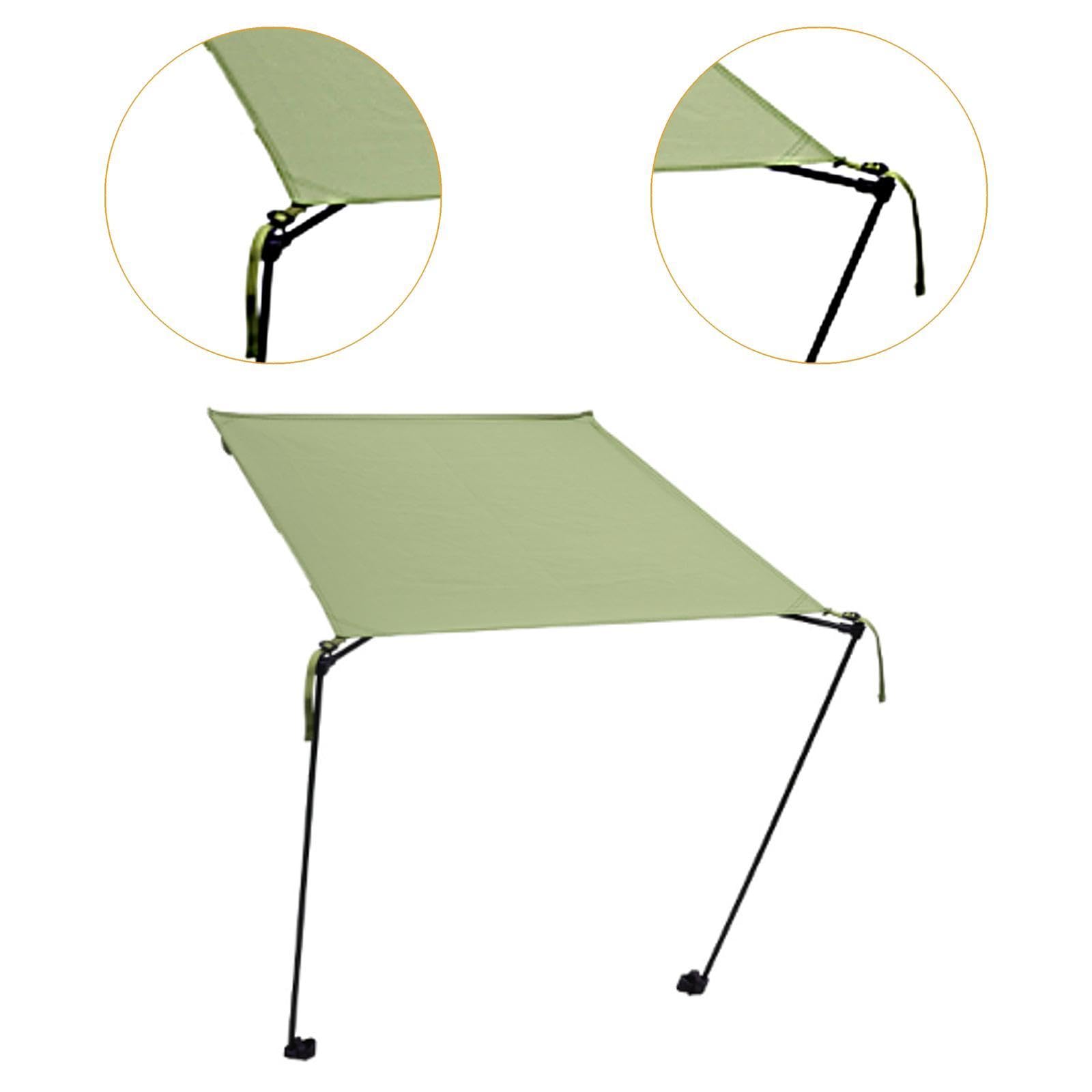 B Baosity Sombra de Silla de Camping Desmontable de Poliéster Resistente con Toldo Portátil Y Mecanismo de Ajuste Rápido Adecuada para Jardín Patio Camping Y, Verde