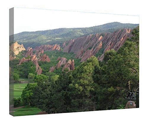 Tableau rocher incliné d'exception avec cadre bois de qualité supérieure