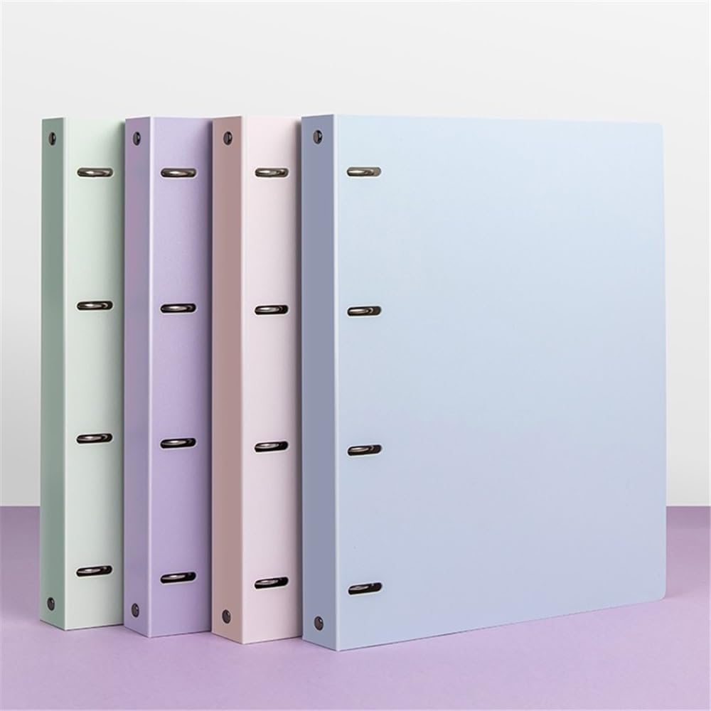 folder 5 szt. A4 perforowany folder PP cztery otwory luźne kartki informacje organizer plików do szkoły, biura Kurtki plików(Pink)