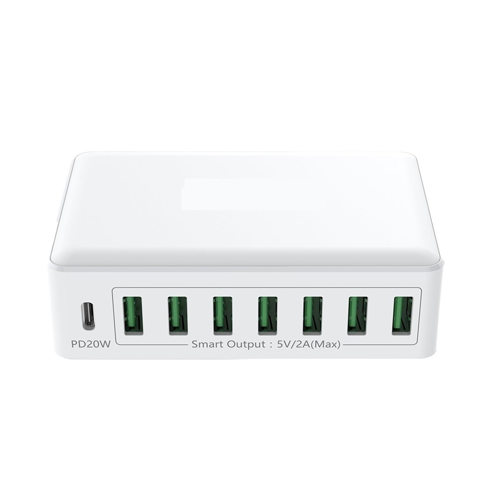40/60 W 8-portowy Koncentrator Szybkiej Ładowarki USB Inteligentne Szybkie Ładowanie Stacja Ładująca Multi Telefon Komórkowy Pulpit Home Technologia Szybkiego Bezpiecznego ładowania(White 60W)