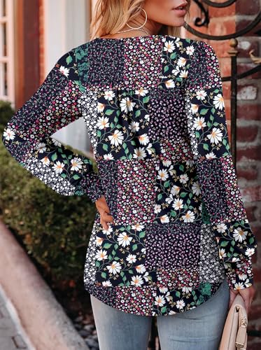 BETTE BOUTIK Long Sleeve Shirts for Women Fall Tops Dressy Blouses Crewneck Tunic Tops for Leggings S-3XL