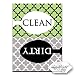 Clean Dirty Dishwasher Magnet Dishes Sign - Cute Elegant Quatrefoil Moroccan Trellis Modern Pattern - GREEN BLACK GREY - 3.5 x 2.5 - Housewarming, Bridal Registry & Gag Gift Idea for Men Women Teens