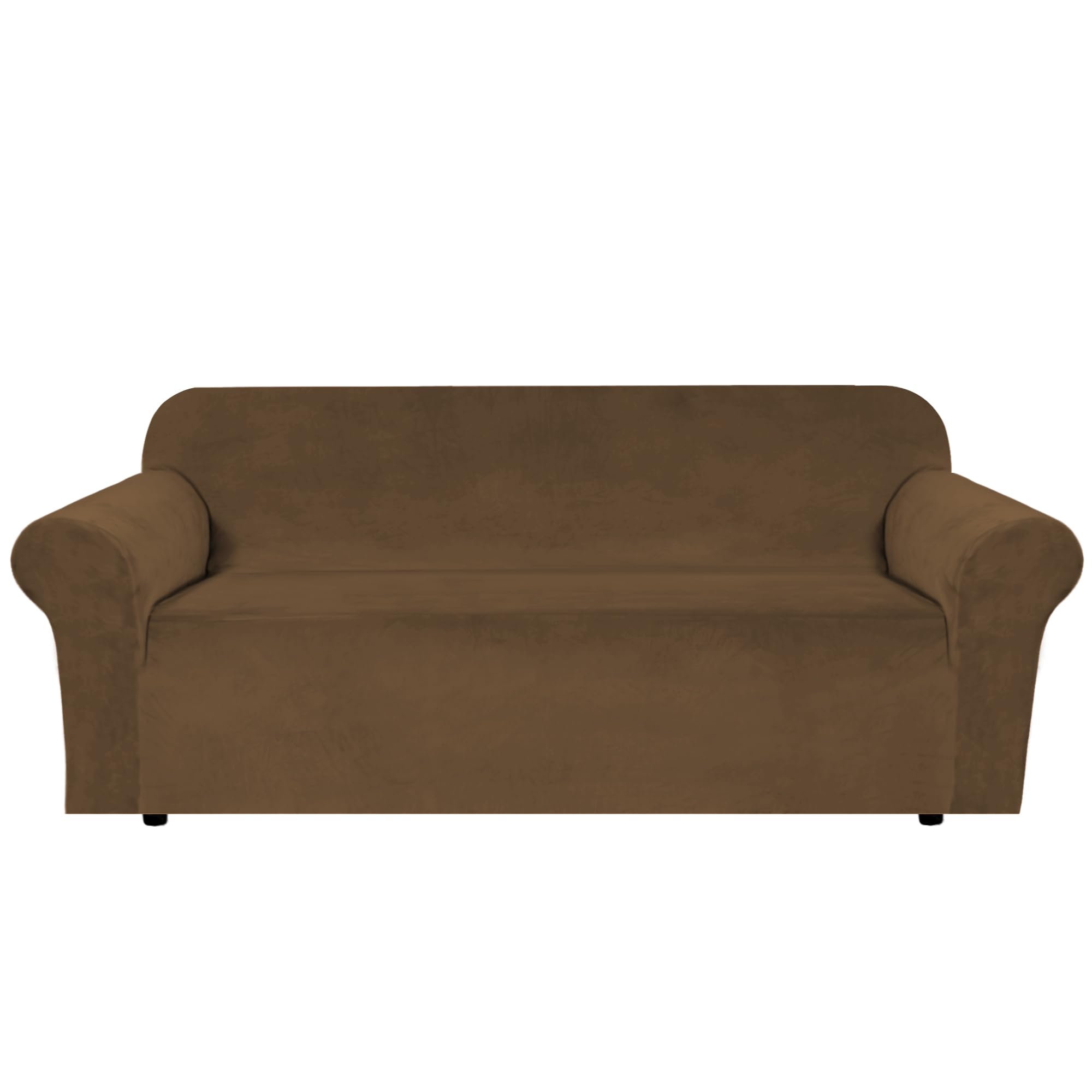 H.VERSAILTEX Stretch Velvet Sofa Covers for 3 Cushion Couch Covers Furniture Protector Soft with Non Slip Elastic Bottom, Crafted from Thick Comfy