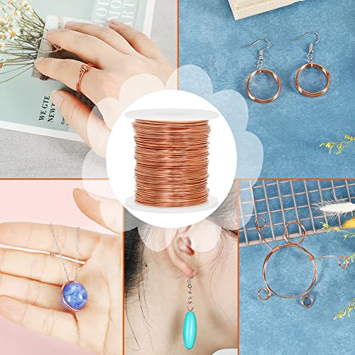 Image of Tenn Well 20 Gauge Jewelry Wire, 328 Feet 0.8mm Bendable Aluminum Craft Wire for Jewelry Making, Beading, Sculpting and Bonsai Training (Copper)