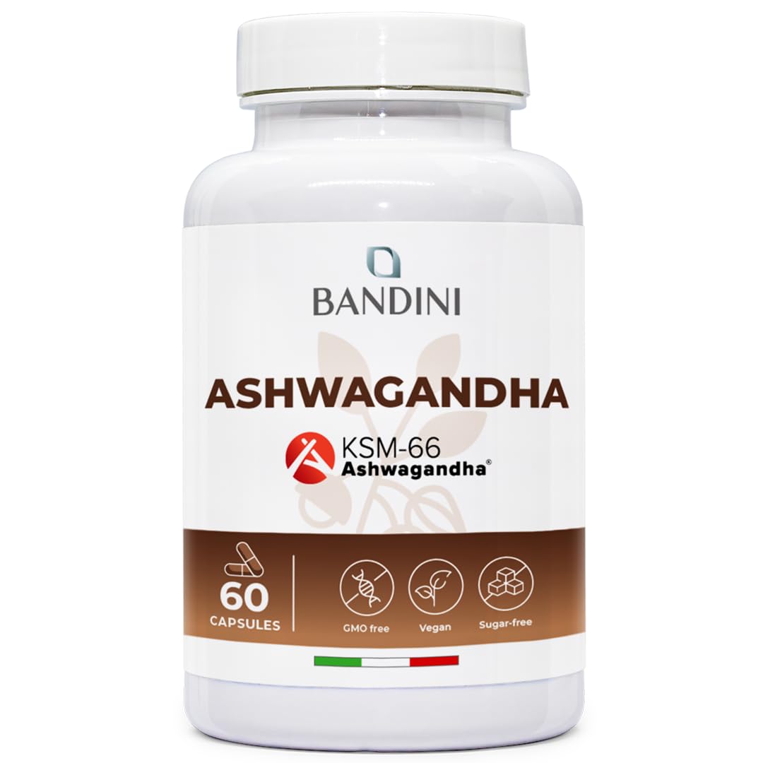Ashwagandha KSM-66® Vegan (60 Capsules) - Withania Somnifera, 5% witanolides - Pure KSM Premium Quality - Natural Supplement from Indian Ginseng Powder - Ayurvedic Remedy for Stress & Sleep