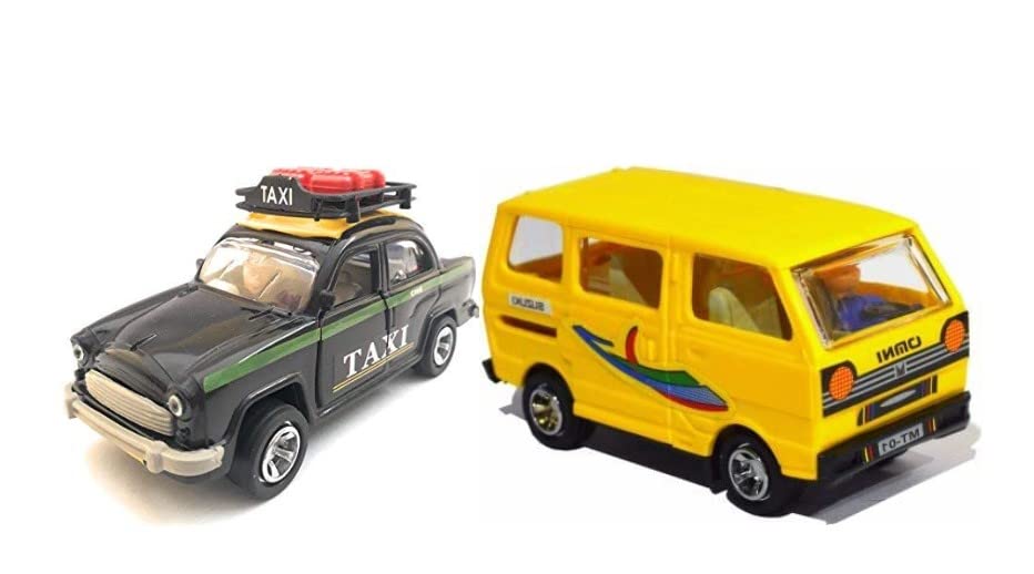 VJ Ambassador Taxi Car and Omni Van for Kids | Openable Doors and