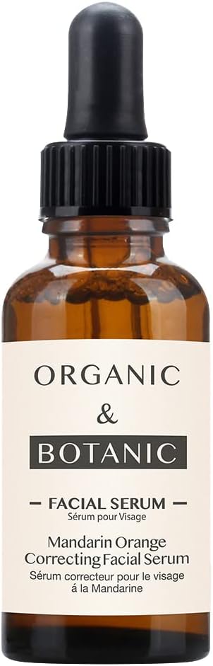 Organic & Botanic Mandarin Orange Facial Serum 30ml | Brightening & Hydrating with Vitamin C, Aloe Vera, & Sea Buckthorn for Radiant Even-Toned Skin