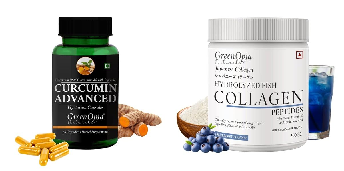Curcumin C3 Piperine Marine Collagen Peptides Powder Blueberry Wellness Daily Vitality 60 CAPSULES-image-10