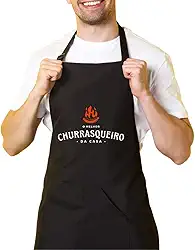 Avental De Cozinha Churrasqueiro Preto Churrasqueiro Da Casa