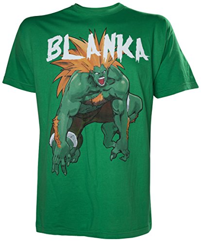 Meroncourt Capcom Streetfighter Men's Blanka T-Shirt, Vert, M Homme