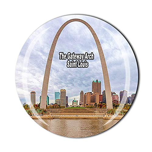 Wedare Magnet SouvenirSaint Louis Missouri America 3D Gateway Arch Fridge Crystal Glass Travel Collection Gift Home Kitchen Decoration