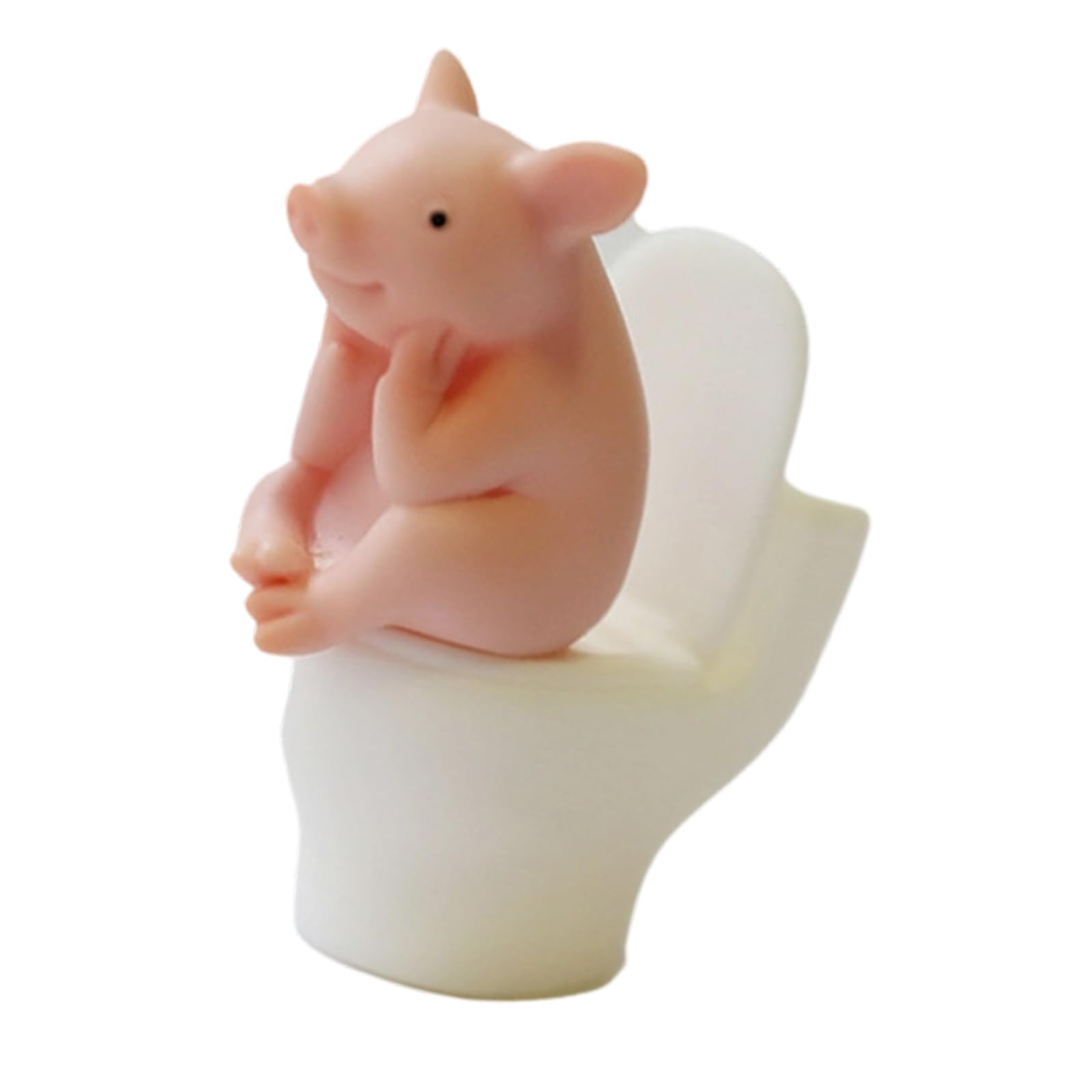 Zbiianxer B Small Pigs/Frogs Statue Miniature Pigs Toilet Figurines Ornament For For Home, Garden Athroom Decors Funny Gift Statues Home Decors
