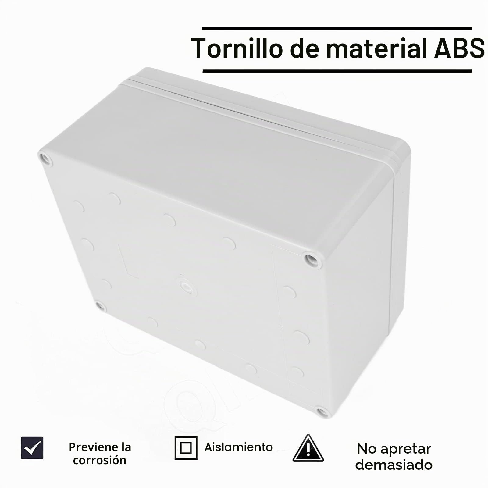 Wisecoco Caja Estanca, Caja de Superficie, Caja Estanca Exterior, IP65 ABS Resistente al Agua Caja de Proyectos Eléctricos, para Instalaciones EléCtricas Interiores y Exteriores, Gris(200X150X100mm)
