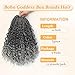 Yewell Goddess Box Braids Boho Crochet Hair 10 Inch, 9 Packs Pre Looped Box Braids For Black Women (TGrey)