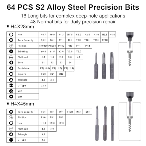 Mini Electric Screwdriver Set, 69 in 1 Small Electric Precision Screwdriver Set - image 6