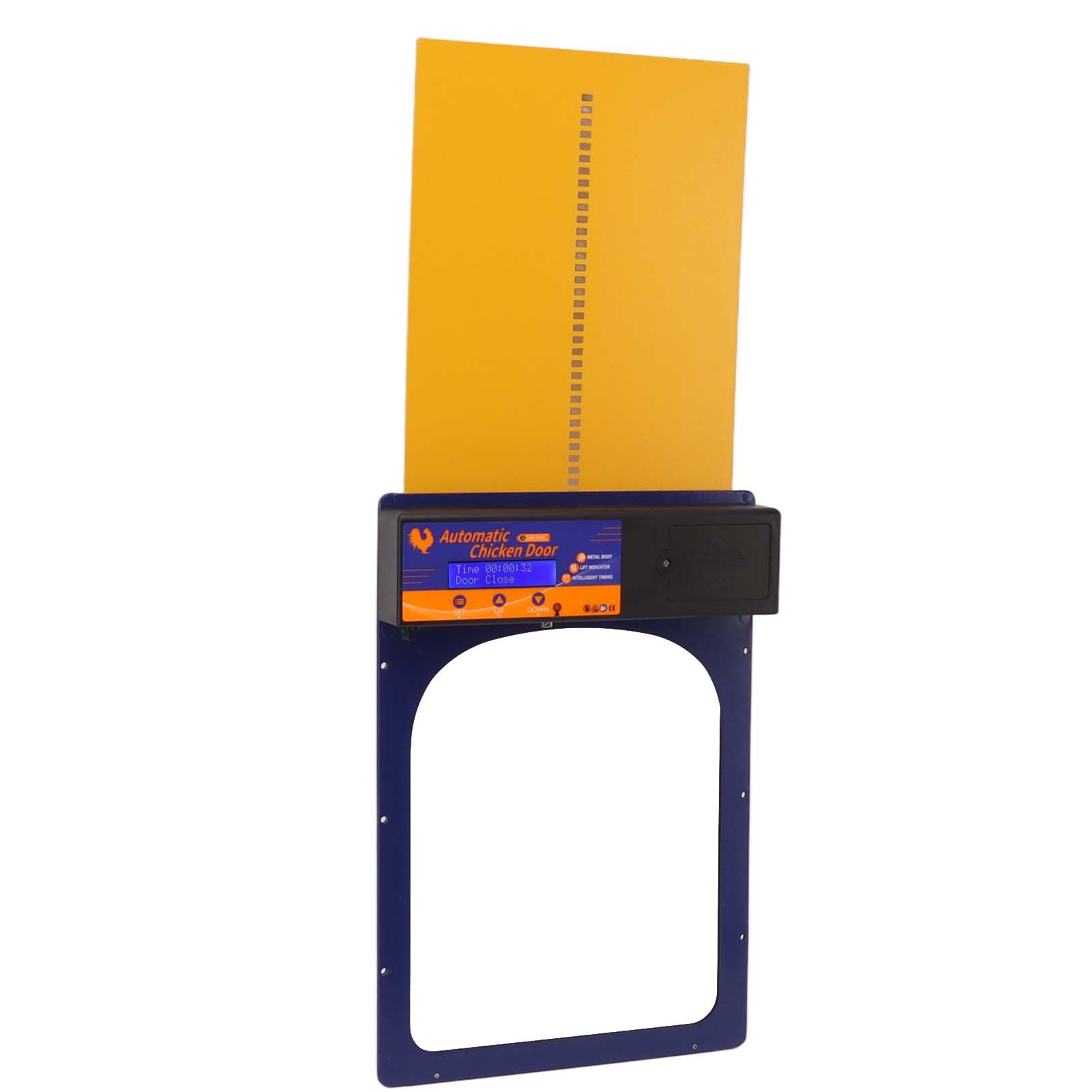 Porte per polli, Porta Automatica per pollaio telecomandata con rilevamento della Luce ad energia Solare per Fattoria (Jewel Blue)