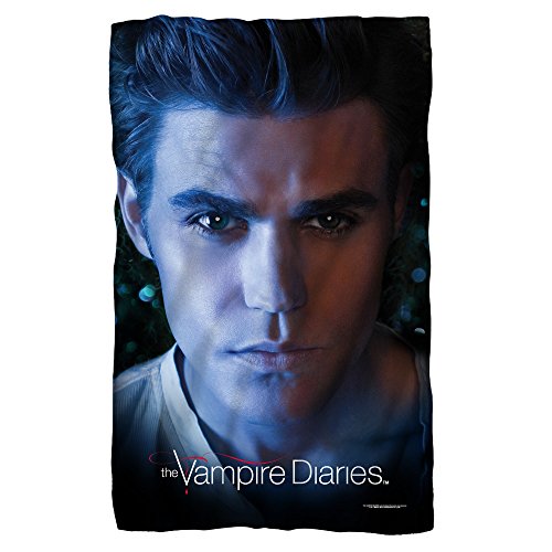 C&W Stefan Close-Up - The Vampire Diaries - Fleece Throw Blanket (36