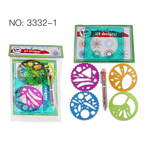 Pangyan990 Set di Giocattoli per Plotter Rotante, Pittura per Attrezzi Accessori per Disegno Registratore Materiale Scolastico per Studenti Disegno A Mano Modello di Account Diario Fai-da-Te Design