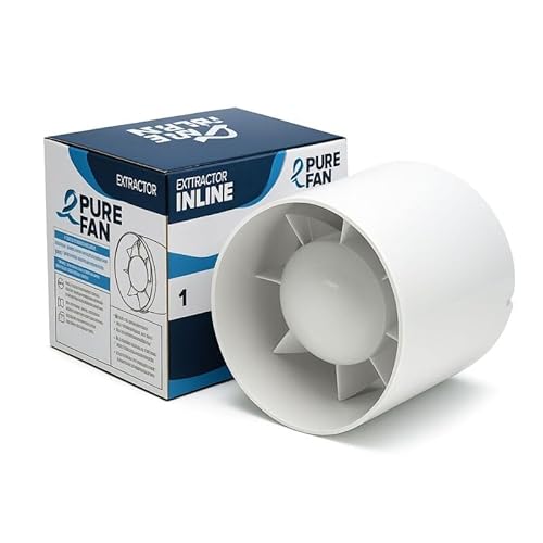 Weedness Mini Lüfter 137 m³/h 100 mm Anschluss - Rohrlüfter Abluftventilator Rohrventilator Grow Lüfter Abluft Growzelt Lüfter Growbox Axiallüfter