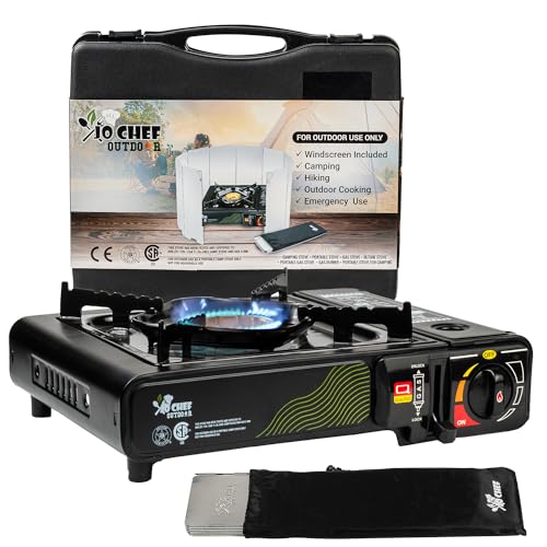 JoChef Butane Camping Stove – 9,500 BTU Portable Gas Stove