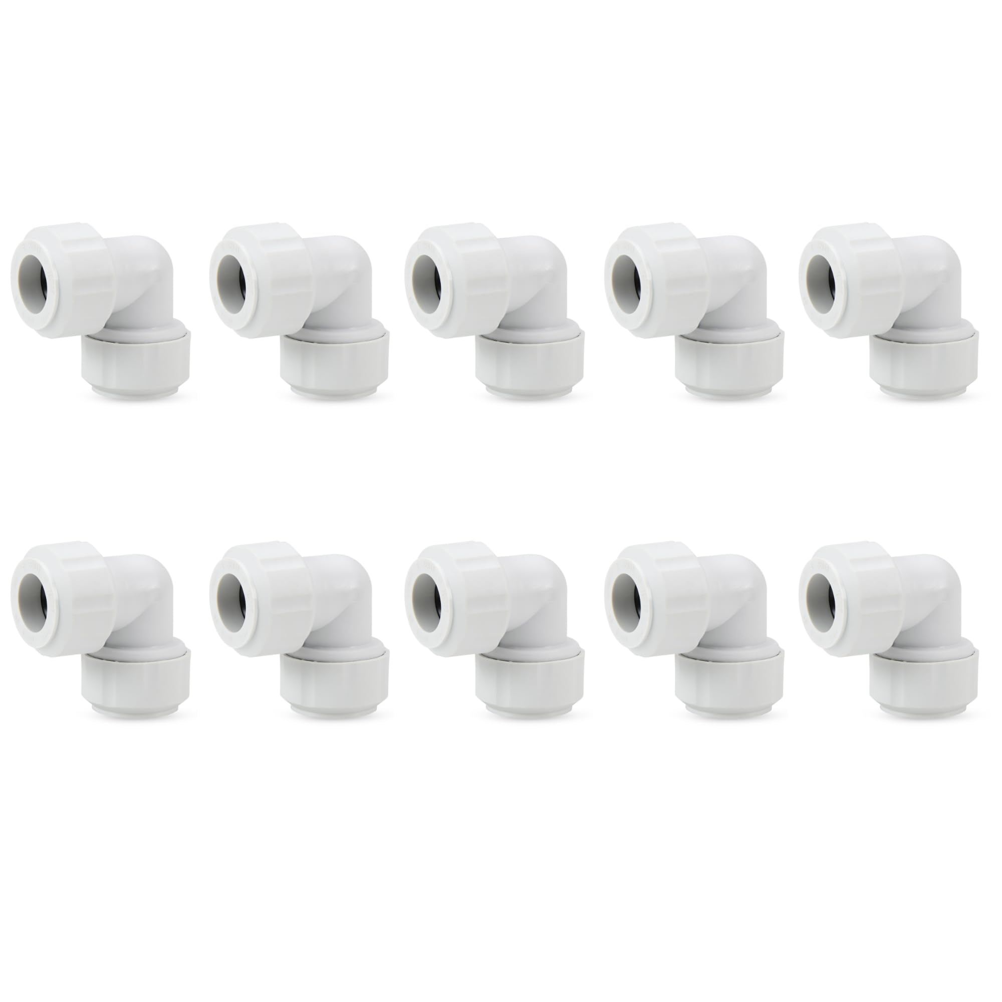 LavaPlumb 15mm Pushfit Elbow White - 10 Pack