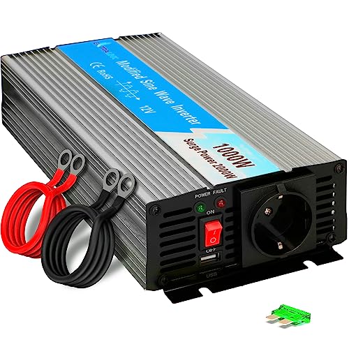 Extralink OPIM-1000W, conversor 12v a 230V, 1000W Onda sinusoidal...