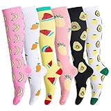 Calcetines de compresi&oacute;n para Hombres y Mujeres (6 Pares), Tubo Largo Antideslizante, Ideales...