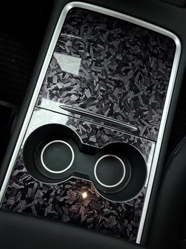 Image of LZLRUN Gloss Forged Carbon Fiber Self Adhesive Vinyl Wrap Film for Car Moto (Gloss Black, 1ft x 3.5ft)