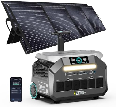 IEE 3200W(6400W Peak) Portable Power Station P3200, 2048Wh LiFePO...