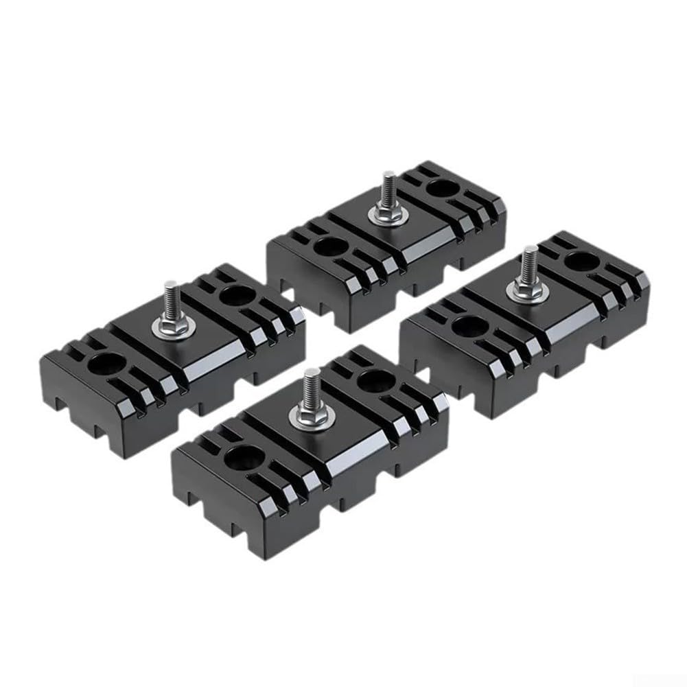 Base de amortiguación de goma para bombas de calor, 4 pies antivibración con nivel de espíritu, almohadillas de montaje de CA resistentes a los rayos UV de hasta 320 kg (C)