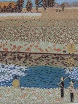 Amazon.co.jp: 山下清、金町の魚釣り、画集画、 額装付 : ホーム