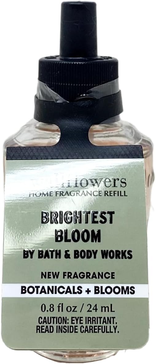 Bath & Body Works Brightest Bloom - 4 Pack Wallflowers Home Fragrance Refill Bulbs with a Himalayan Salts Springs Sample Soap.