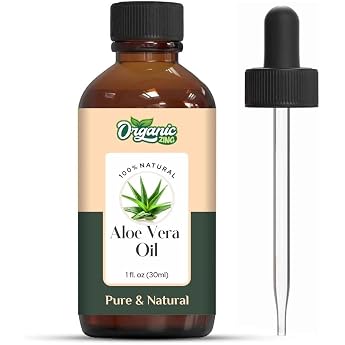 Organic Zing Aloe Vera Oil 30ml 1.01 fl oz - Lightweight Cosmetic Oil Ideal for Skin Care, Hair Care, Handmade Makeup, Soap and Cream Blends