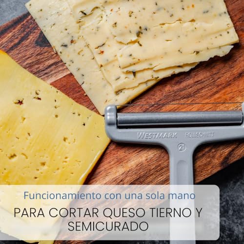 Cortador de queso Westmark de espesor variable con rodillo y alambre de corte de aluminio 3
