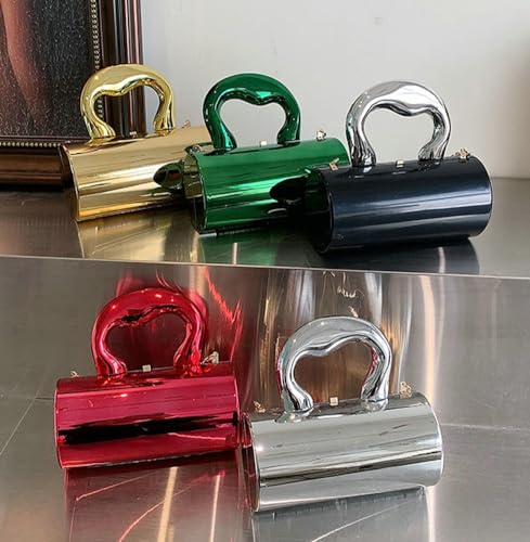 Bolso de mano acrílico plateado para mujer miniatura 7