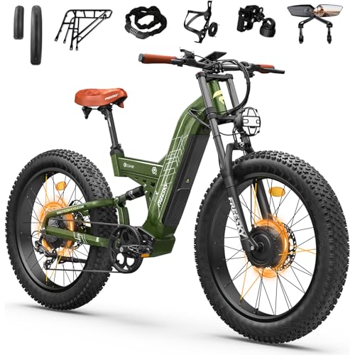 FREESKY 4000W Dual Motor Electric Bike for Adults, 40+MPH AWD Fast E-Bike, 48V 30AH Battery 120Miles...
