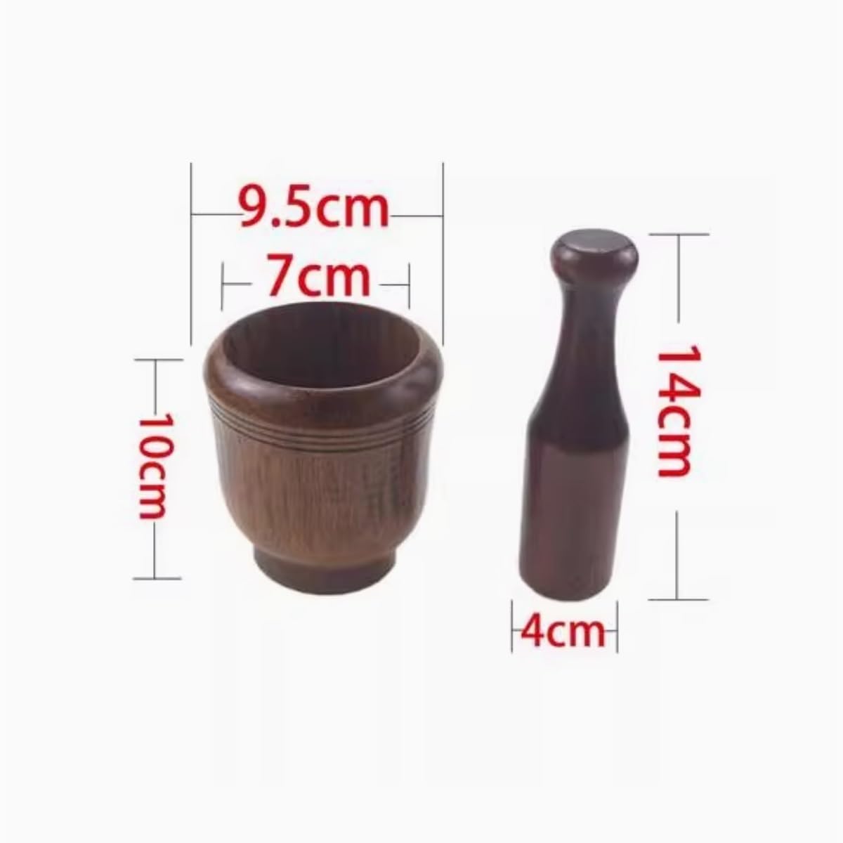 Pilon et mortier, Ensemble de pilon en bois broyeur d'ail gingembre er