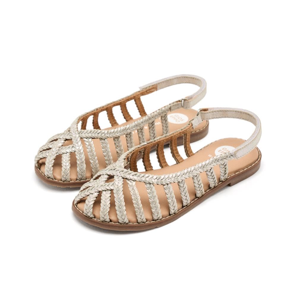 GIOSEPPO Simsbury Girls Flat Sandals, metallic silver, 13 UK Child