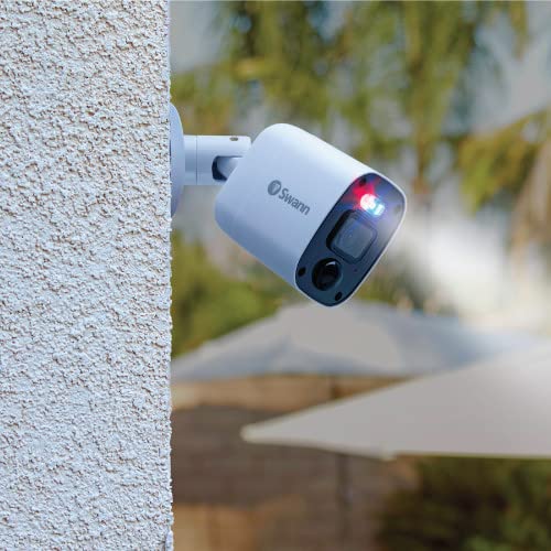 Swann Add-On DVR Flashing Light Bullet Cam with Sensor Spotlight, 1080P Video, Indoor or Outdoor Design, Dusk to Dawn Color Night Vision Plus True Detect Heat, Motion Detection, and One Way Audio - image 4
