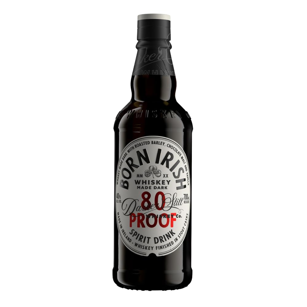 Born Irish | Whiskey Made Dark | Stout Cask Finished | Triple Distilled | Malt Infusions | 40% ABV | 70 cl
