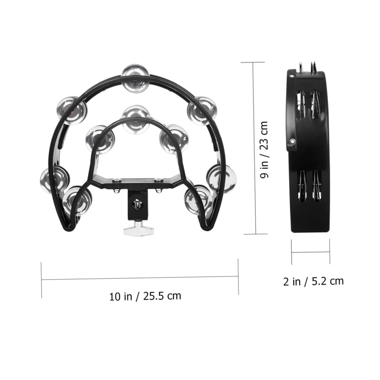 ERINGOGO Double Row Hand Bell Tambourine Portable Percussion Instrument for Parties Dance and Ktv Jingle Bell Music for Adults and Durable Design for Use