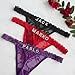 1-2 Pack Custom Name Thongs for Women - Personalized Sexy Lace Thong Underwear, Custom Thong Bikini with His Name - Women's Custom Panties & Custom Personalized Valentine, Christmas Thong Gift