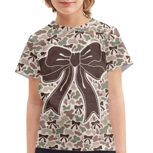 Image of Xhuibop Kids Tshirts Girls Boys 3-16 Years Summer Clothes for Teens Loose Fitting Tops